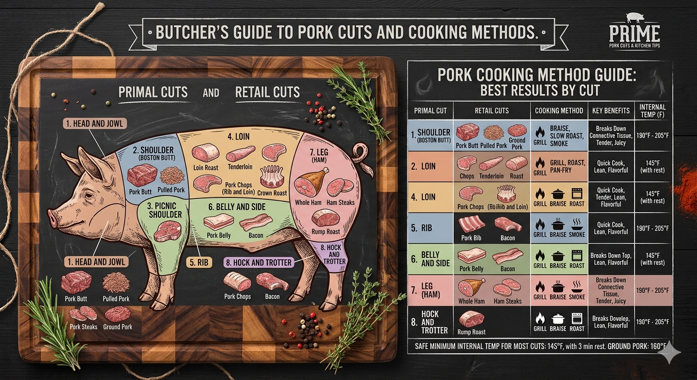 Pork cuts diagram