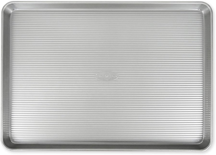 USA Pan Half Sheet Pan on a kitchen counter