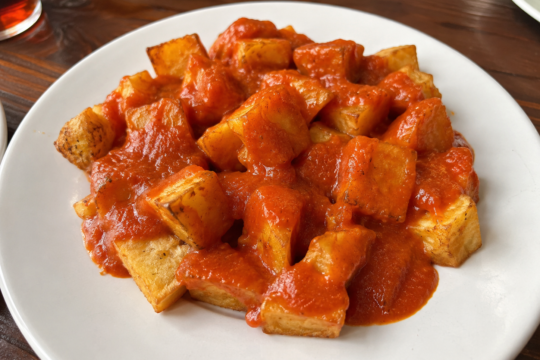 Patatas Bravas Recipe — Spain's most beloved tapa — crispy potatoes with a smoky, fiercely spiced brava sauce. Two